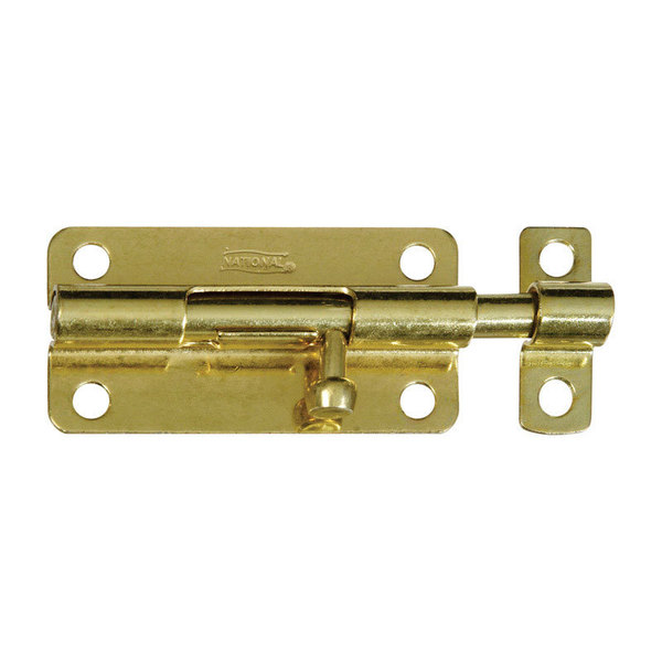 National Hardware BARREL BOLT BRASS 4"" N151-688